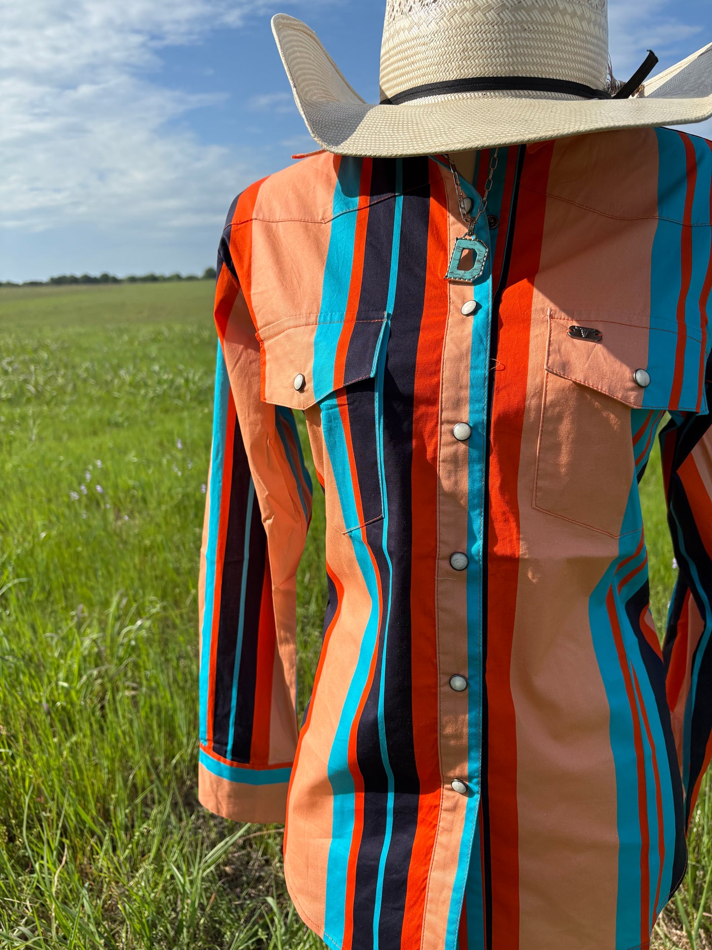 Retro Peach Serape Button Down