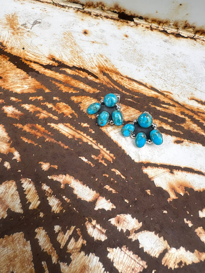 Blue Magnolia Studs