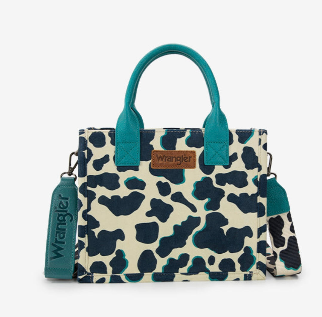 Retro Wrangler Cowprint Tote