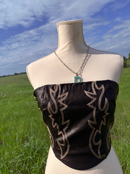 Black Western Corset