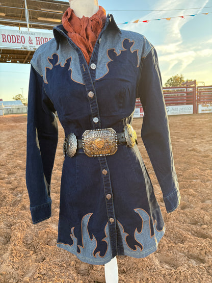 Double Down Denim Dress