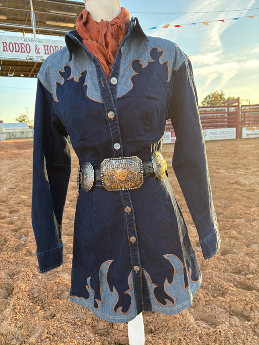 Double Down Denim Dress