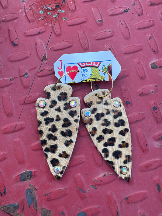 Leather Fur Earrings
