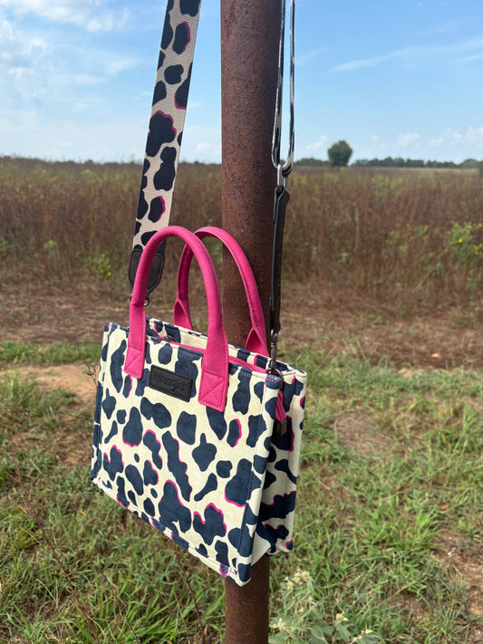 Retro Wrangler Cowprint Tote