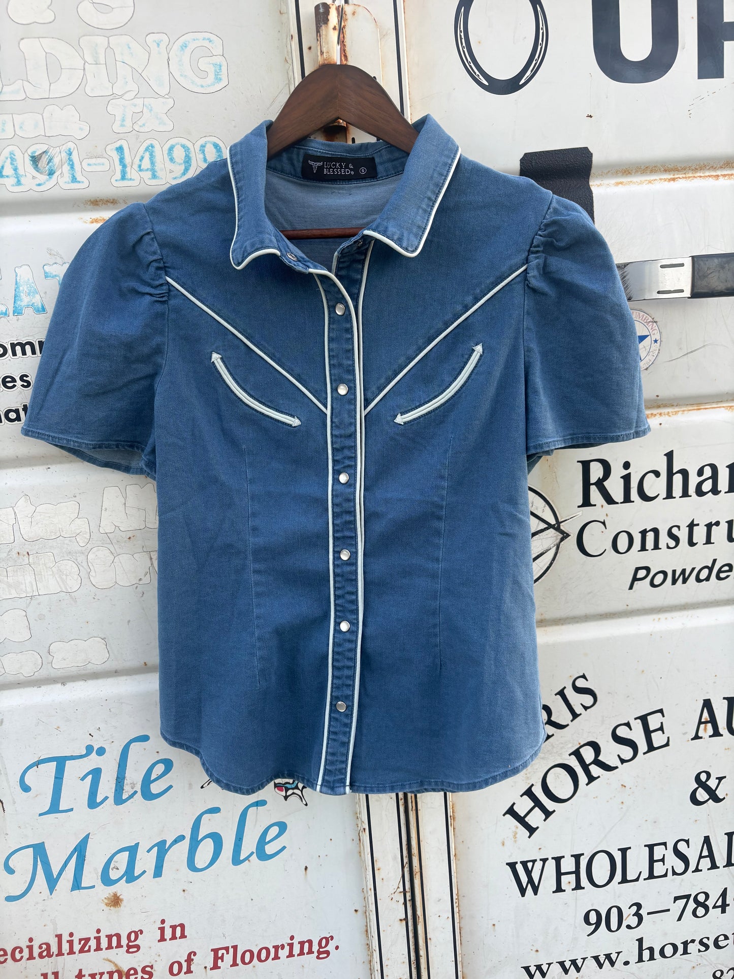 Pretty Punchy Denim Snap